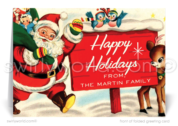 Retro DIGITAL Vintage Christmas STICKERS . Vintage Digital CHRISTMAS  Illustrations. 1950s Digital Christmas Download. Digital Christmas Card