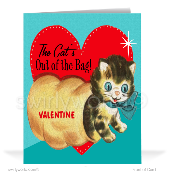 Charming 1940s-1950s Vintage-Inspired Valentine's Day Cards: Kitty