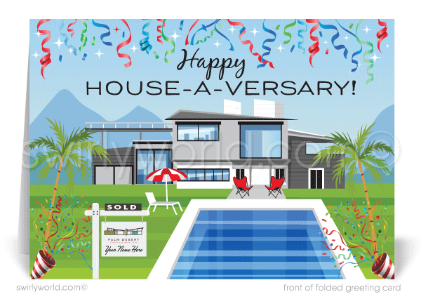 Editable Realtor® 'House-a-Versary' Card – Customizable Home Anniversary Digital Download (Copy)