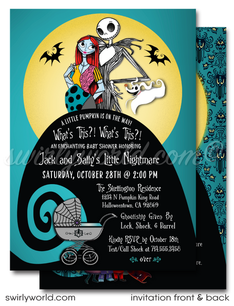 Nightmare Before Christmas NBC Jack & Sally Goth Halloween Baby Shower ...