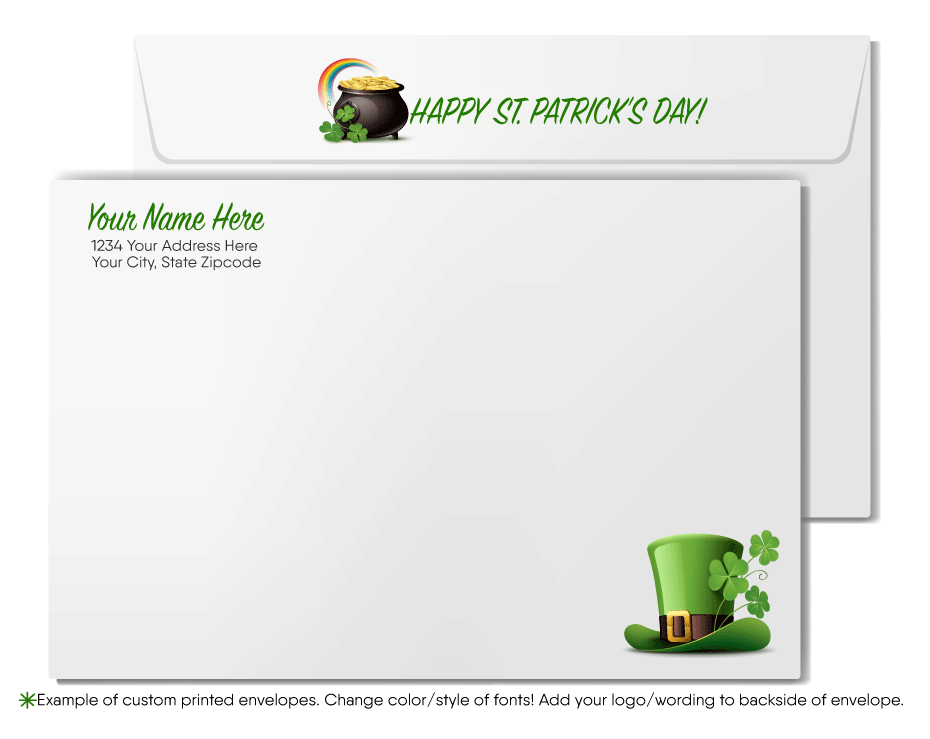 St. Patrick’s Day Realtor Greeting Card – Customizable Client Appreciation Marketing Tool