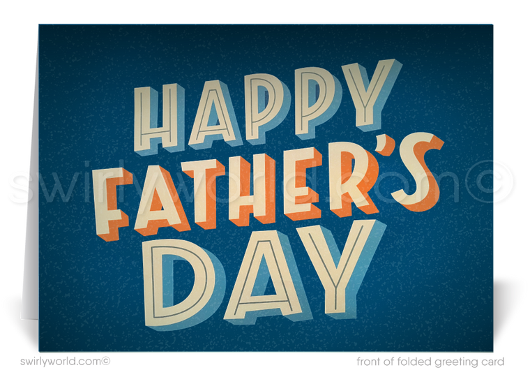 Show appreciation this Father’s Day with our Vintage Style Digital Greeting Card. Perfect for businesses or personal use. Edit wording and Download instantly Celebrate Dad in style!