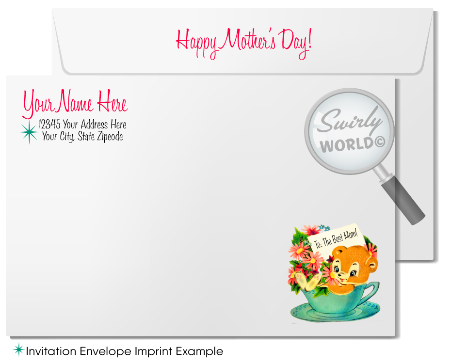 Vintage Happy Mother's Day Card | 1940s-50s Design | Premium Print | Ideal for Clients