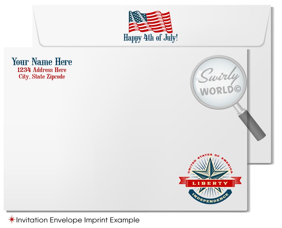 Patriotic American Eagle Flag Happy 4th of July Independence Day Cards for Business