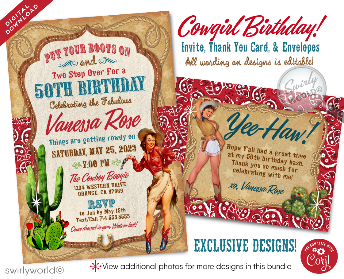 sexy cowboy happy birthday card