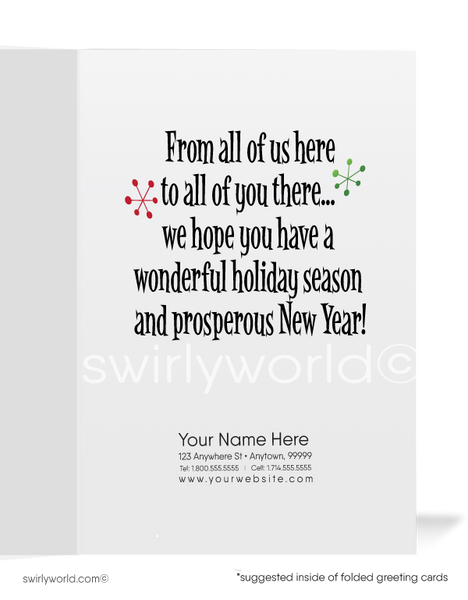 Auto Dealer From the Office Santa Claus Cartoon Merry Christmas Cards ...