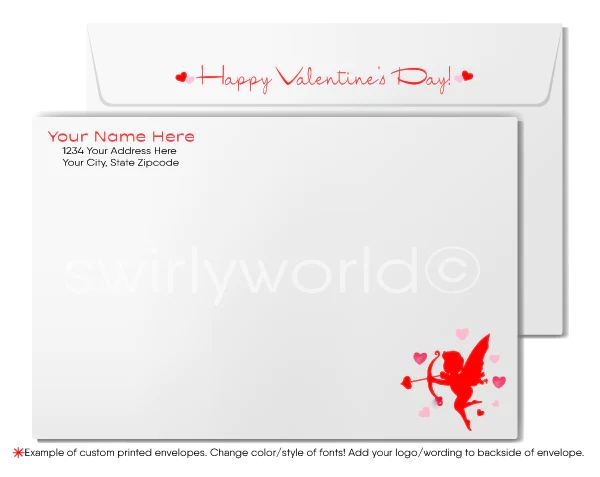 Digital Client Corporate Retro Modern Happy Valentine's Day Cards for Business