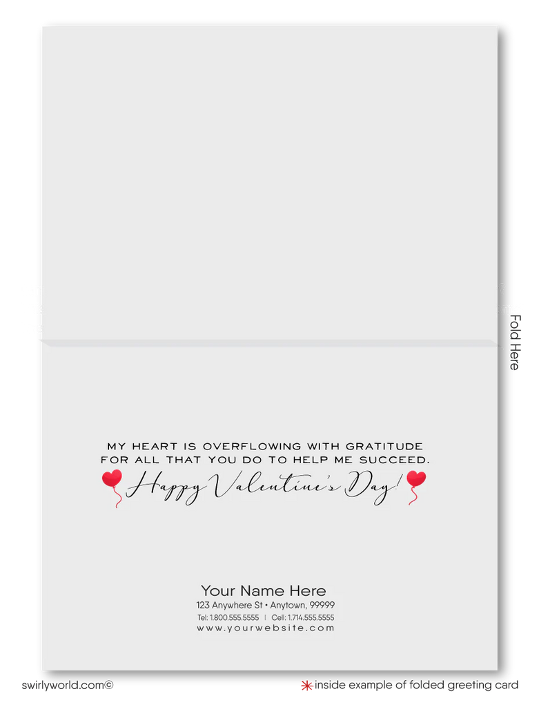 Digital Cute Balloon Hearts House Client Happy Valentine's Day Cards for Realtors®