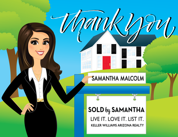 Custom Thank You Card for Samantha Malcolm