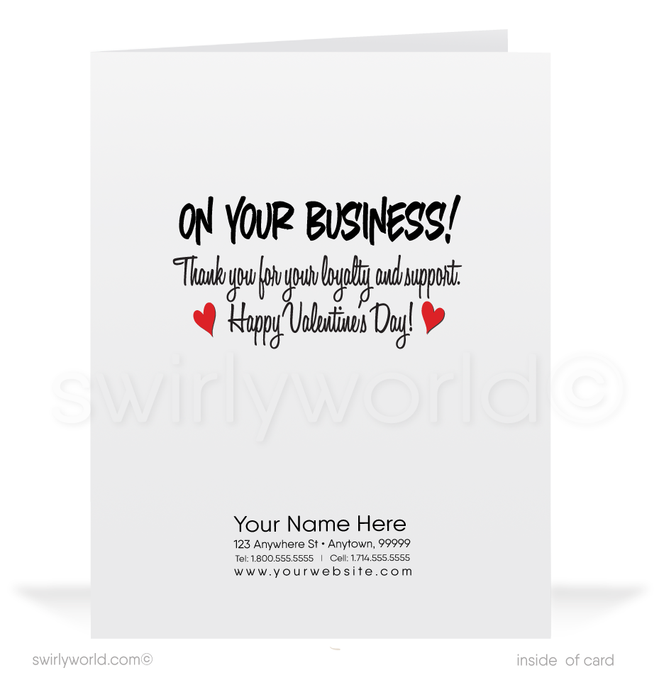 Charming 1940s-1950s Vintage-Inspired Valentine's Day Cards: Retro Hillbilly Boy with Hearts