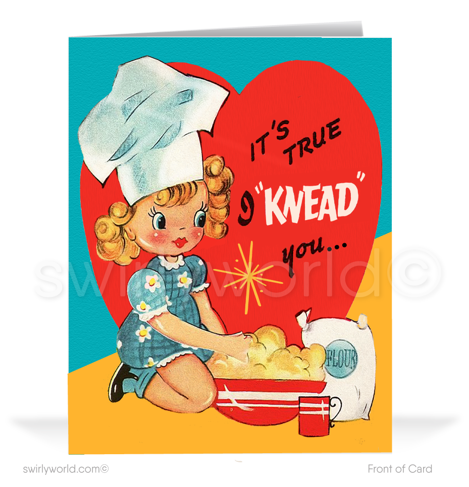Charming 1940s-1950s Vintage-Inspired Valentine's Day Cards: Retro Pas -  swirly-world-design