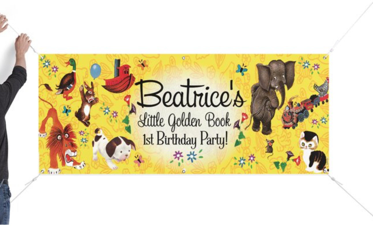 Kids Parties: A Little Golden Book themed First Birthday  Book birthday  parties, Book themed party, Little golden books